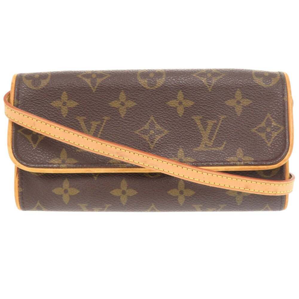 LOUIS VUITTON Brown Monogram Canvas Pochette Shoulder Bag
